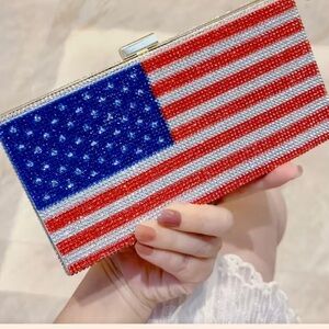 Patriotic Flag Clutch Bag